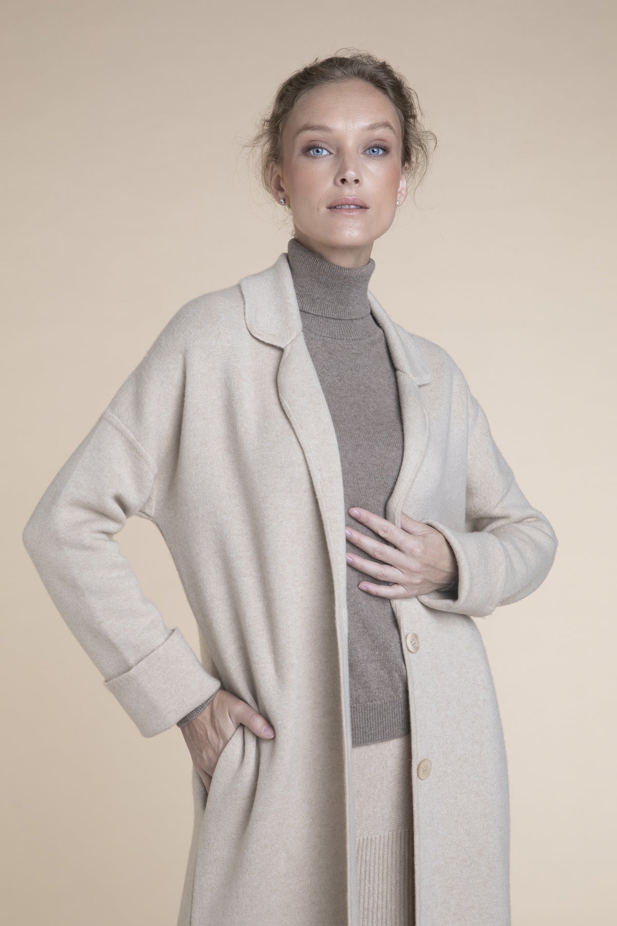 Dlouhý Elegant cardigan s rozparkem