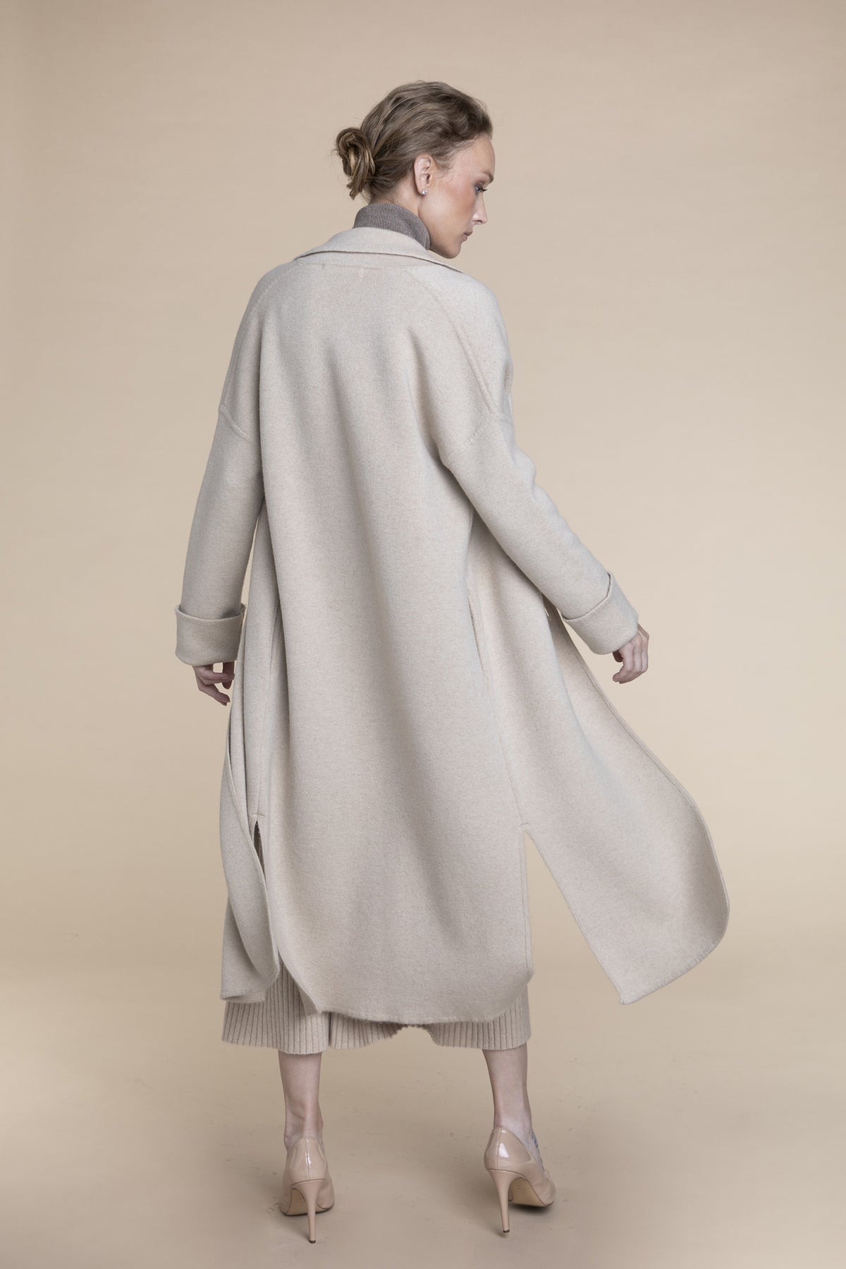 Dlouhý Elegant cardigan s rozparkem