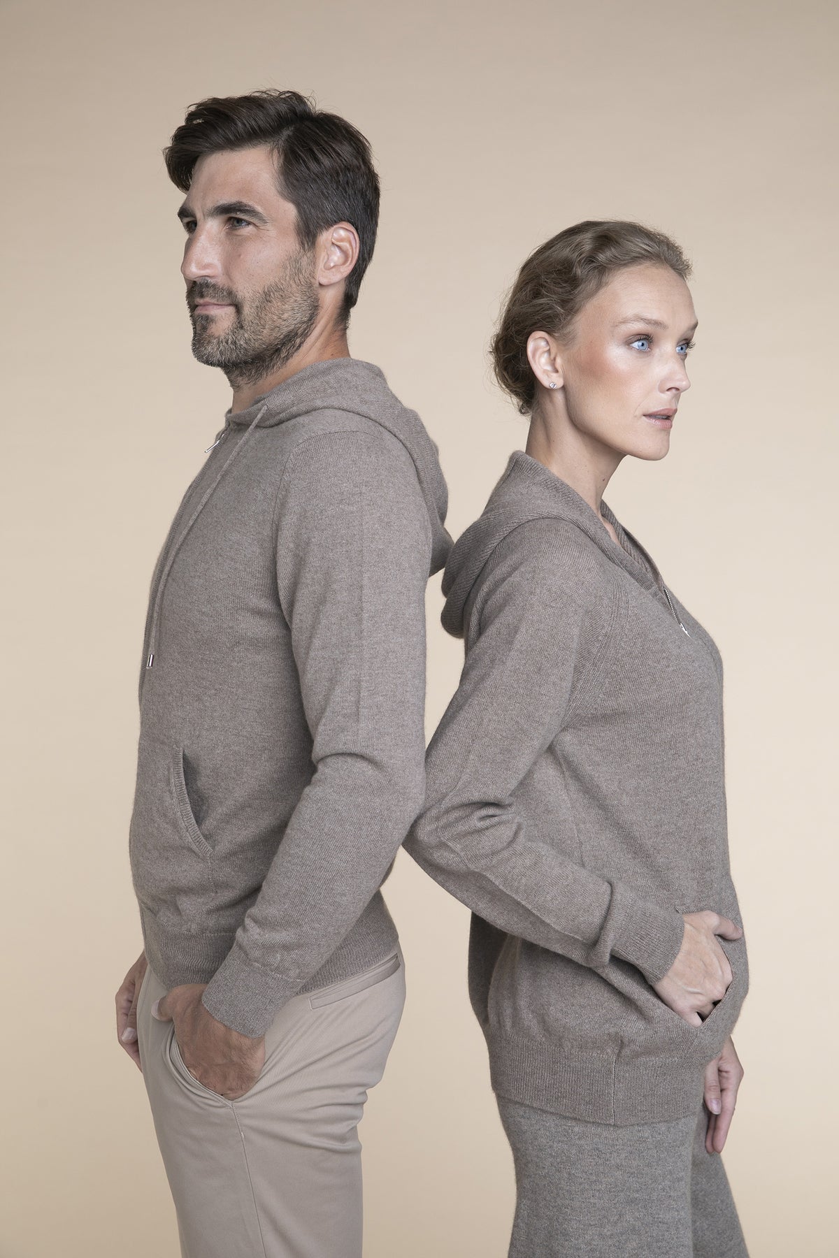 Pánský casual cardigan s kapucí