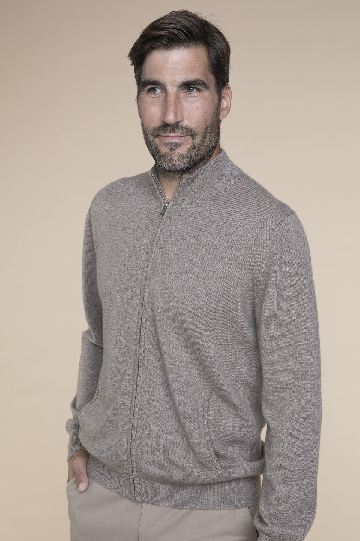 Pánský casual cardigan na zip